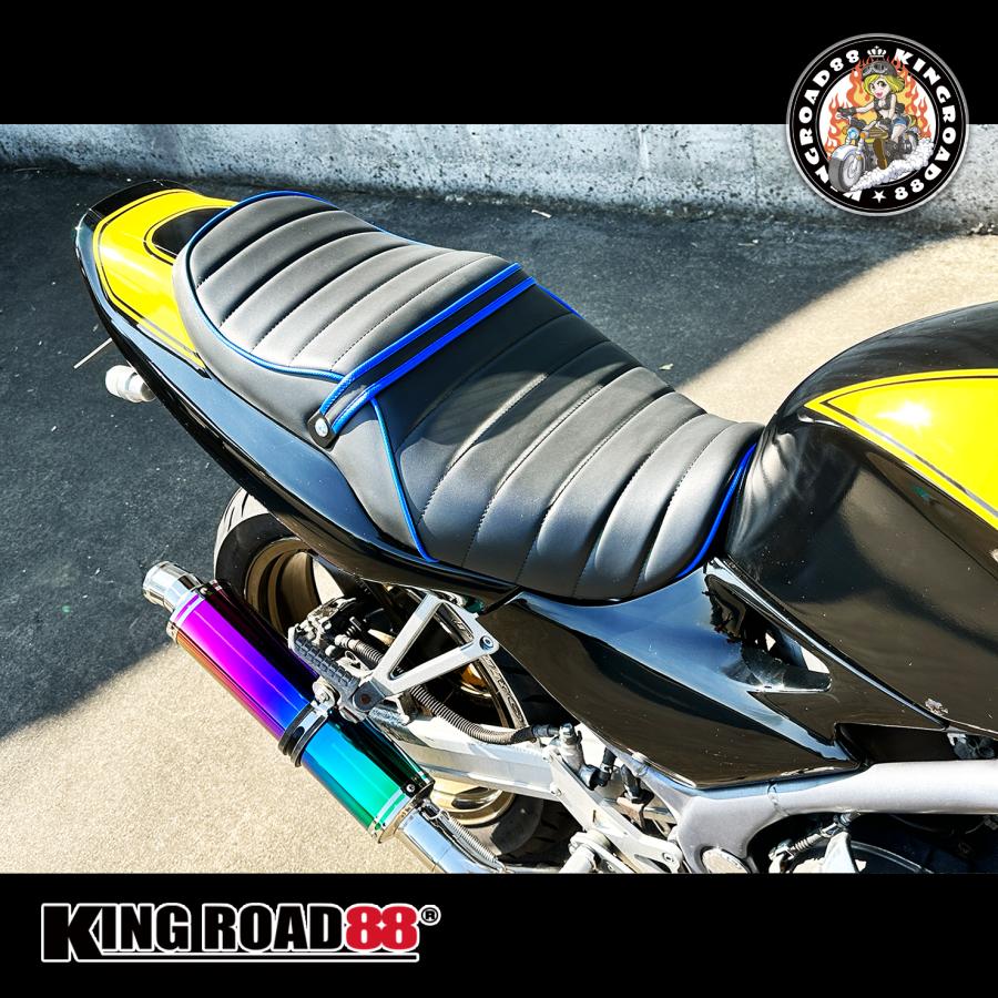 カワサキ バリオス1 ZR250A KingRoad88 タックロールシート ブラック