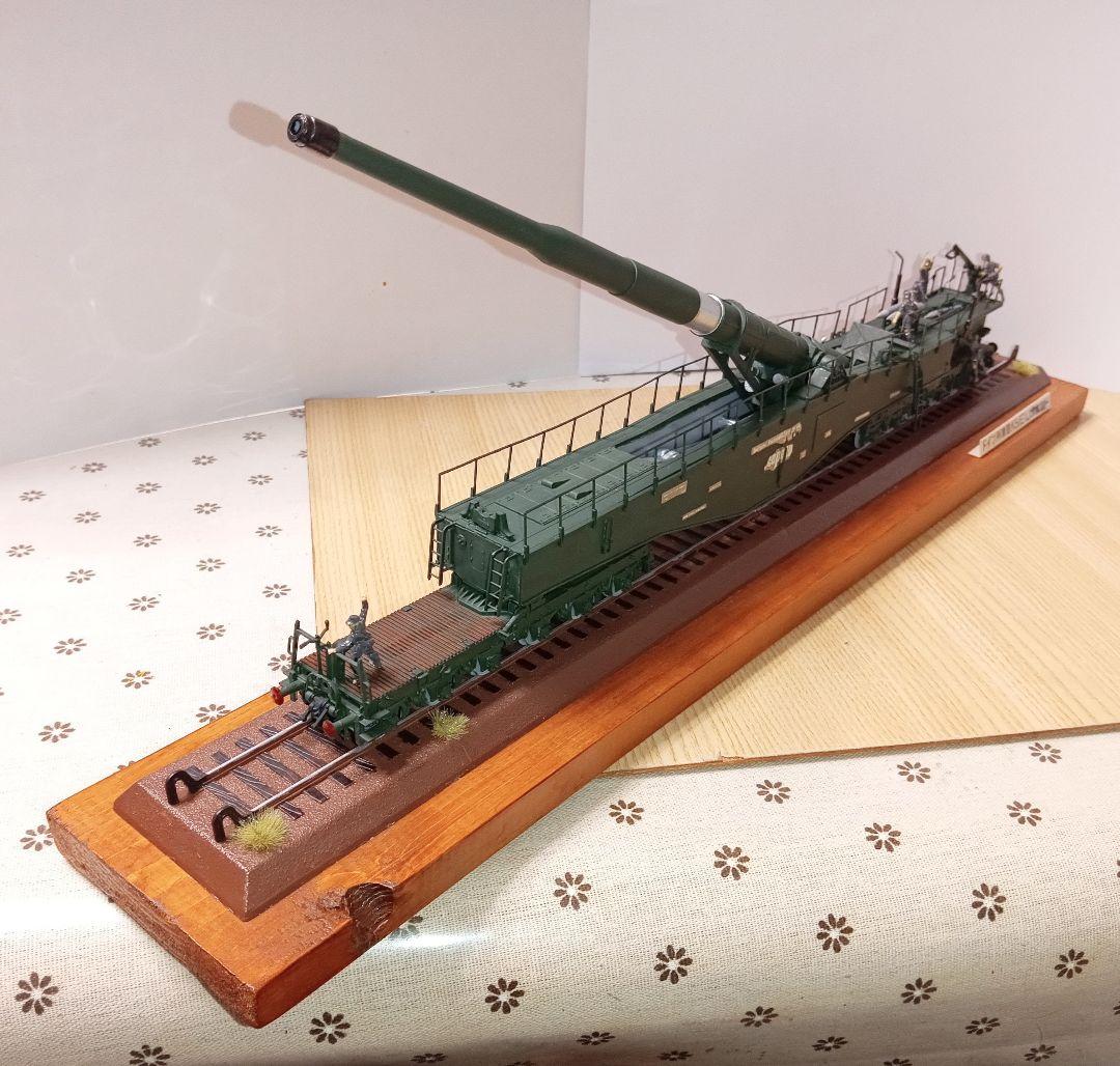 ドイツ列車砲 K5(E)レオポルド　展示台付き② WW.II ドイツ軍 K5(E)列車砲 レオポルド ディテール・イン・アクション